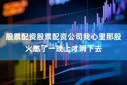股票配资股票配资公司我心里那股火憋了一晚上才消下去